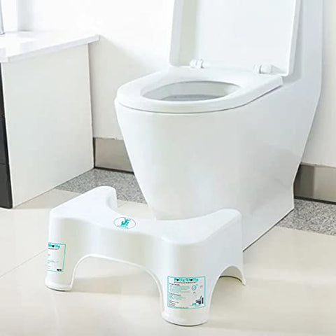 Sunbaby Squat W/Potty-Shotty Toilet Step Stool, 7" Height, Anti-Skid, Promotes Squatting Like The Indian Style, w/Angular Leg Position On Western Pot, for Kids & Adults (Black)