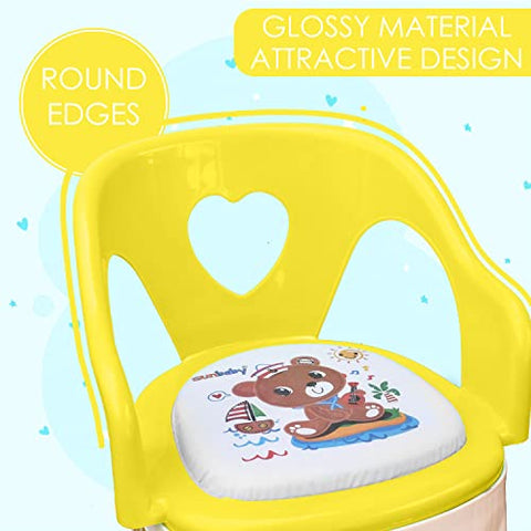 SUNBABY Sweetheart ChuChu Whistling Baby Chair, w/armrest, Soft Cushion Seating, Portable, Best for Homes & Play Schools, to sit for Activities (Blue)