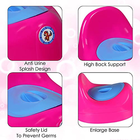 Sunbaby Foldable Potty-Trainer Seat for Toilet Potty Stand with Ladder Step Up Training Stool with Non-Slip Steps Ladder Adjustable Foldable for Boys Girls Toddlers Kid (Yellow)