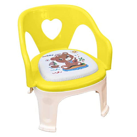 SUNBABY Sweetheart ChuChu Whistling Baby Chair, w/armrest, Soft Cushion Seating, Portable, Best for Homes & Play Schools, to sit for Activities (Blue)