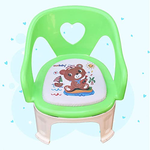 SUNBABY Sweetheart ChuChu Whistling Baby Chair, w/armrest, Soft Cushion Seating, Portable, Best for Homes & Play Schools, to sit for Activities (Blue)