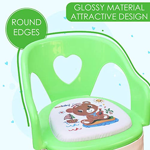 SUNBABY Sweetheart ChuChu Whistling Baby Chair, w/armrest, Soft Cushion Seating, Portable, Best for Homes & Play Schools, to sit for Activities (Blue)