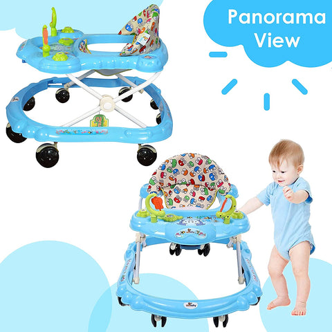 Sunbaby Baby Walker Kids Activity Rattle Toys for Babies Cycle, Adjustable Height, Thick, Safe & Comfortable Seat, Rotatable Wheel, Music Button, for Infant of 6 to 20 Months (Blue) BLUE Butterfly Walker Walker