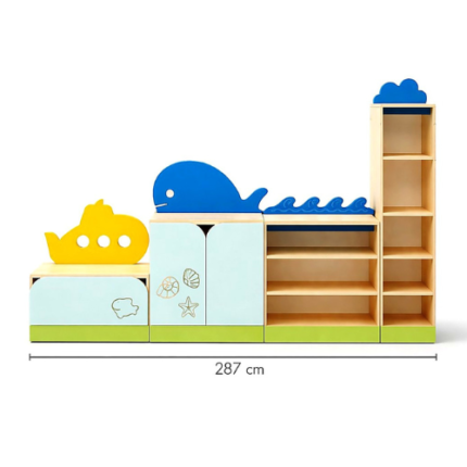 Aqua Theme Storage Wall Unit