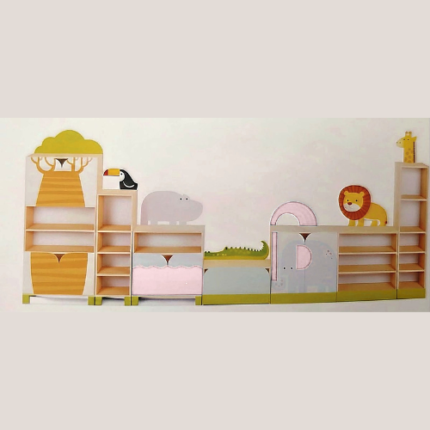 Safari Animal Storage Wall Unit