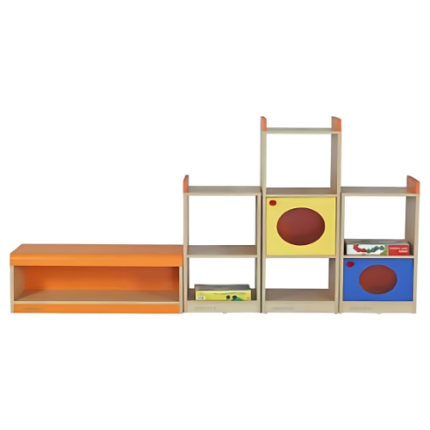 Reading Corner with Bench and Cubbies