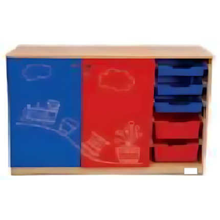 Train Theme Storage Cabinet with Trays