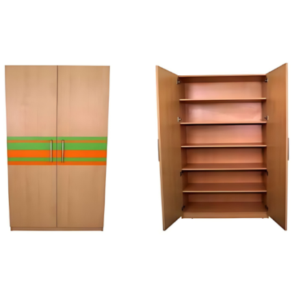 Full Height Storage Cabinet with Stripe Trim