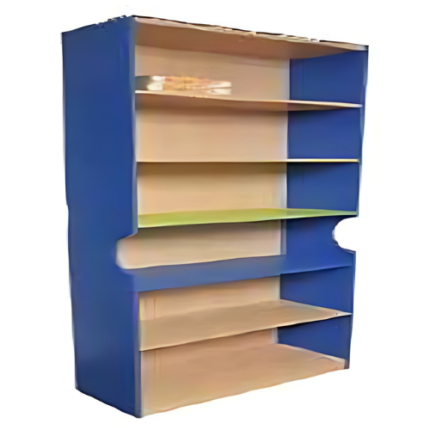 Full Height Library Rack - Open Shelves (Blue)