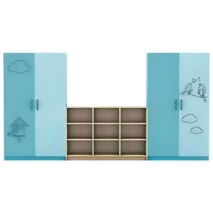 Bird Theme Storage Wall Unit