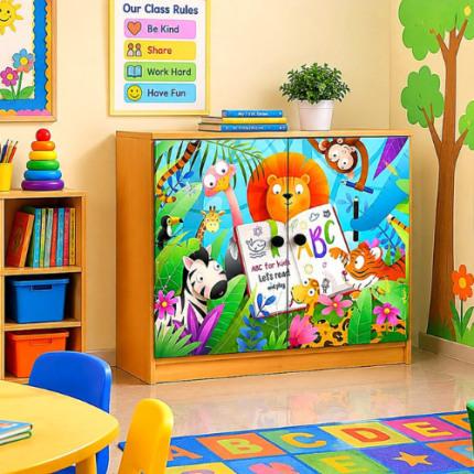 Jungle Print Storage Cabinet